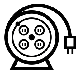 Extension cords icon representing technical and power setup for events