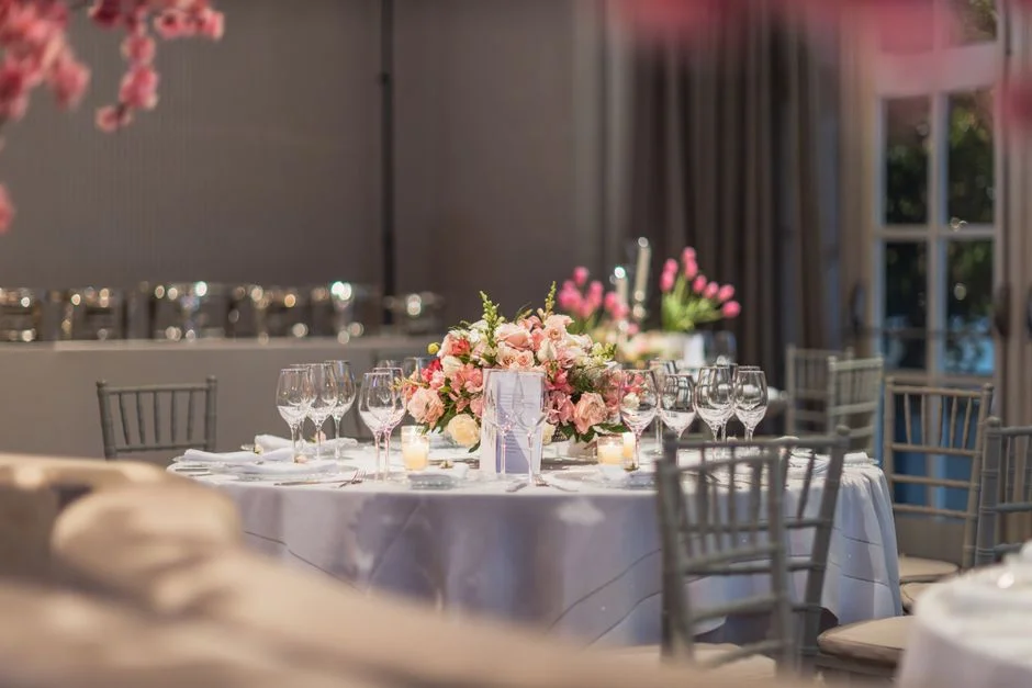 wedding shower venue beautifully decorated table bridal shower flowers